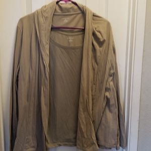 Lands End Gray cotton Twinset